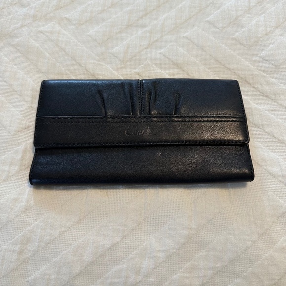 BLACK COACH WALLET - Picture 1 of 4